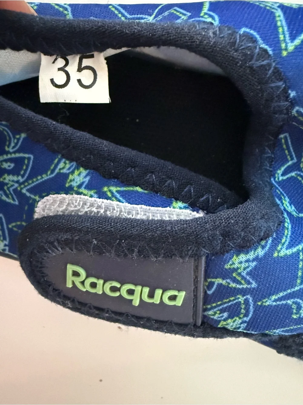 Racqua Kids Blue Shark-Print Water Shoes